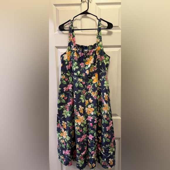 Old Navy Floral Dress - Navy and Multicolor - Picture 2 of 4
